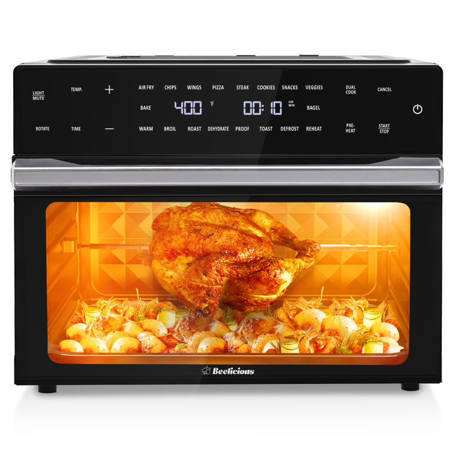 Aeitto 32 QT Large Air Fryer Ovens, Rotisserie Oven with Dehydrator, 19-in-1 Convection Toast Countertops Oven Combo, 6 Accessories