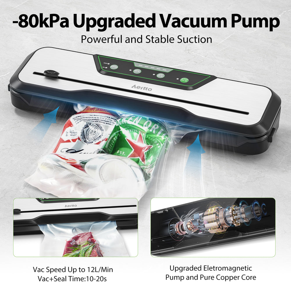 5pcs Vacuum Sealer Bags Food Grade Large Capacity Vacuum Sealer